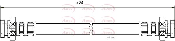 Apec HOS3474 Brake Hose - 1