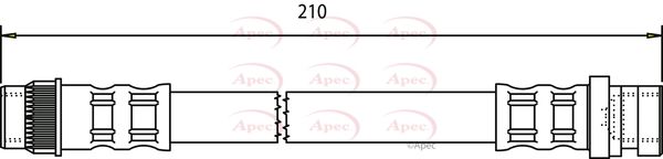 Apec HOS3475 Brake Hose - 1