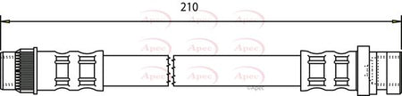 Apec HOS3475 Brake Hose - 1