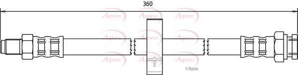 Apec HOS3480 Brake Hose - 1