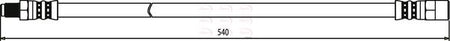 Apec HOS3483 Brake Hose - 1