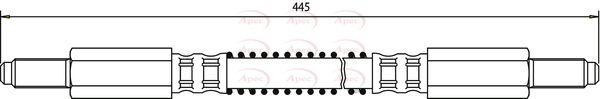 Apec HOS3490 Brake Hose - 1