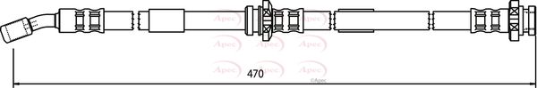 Apec HOS3495 Brake Hose - 1