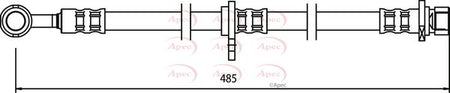 Apec HOS3505 Brake Hose - 1