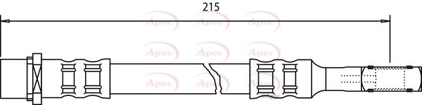 Apec HOS3508 Brake Hose - 1