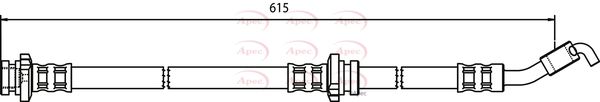 Apec HOS3517 Brake Hose - 1