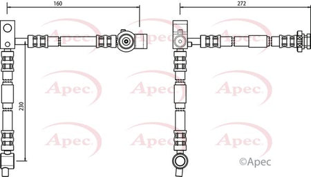 Apec HOS3519 Brake Hose - 1