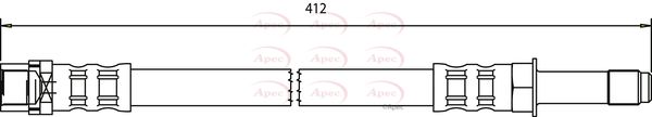 Apec HOS3538 Brake Hose - 1