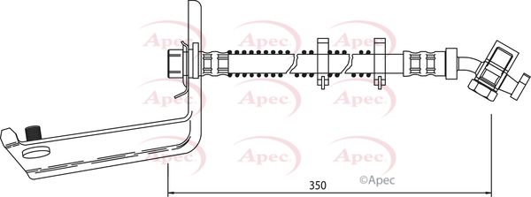 Apec HOS3545 Brake Hose - 1