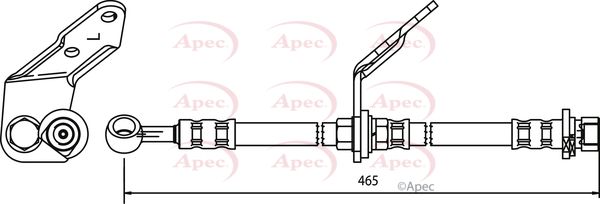 Apec HOS3550 Brake Hose - 1