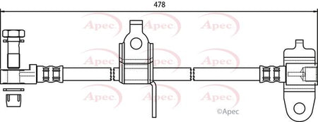Apec HOS3556 Brake Hose - 1