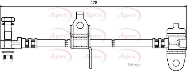Apec HOS3556 Brake Hose - 1