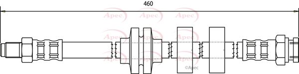 Apec HOS3558 Brake Hose - 1