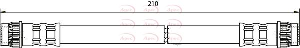 Apec HOS3568 Brake Hose - 1