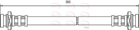 Apec HOS3583 Brake Hose - 1