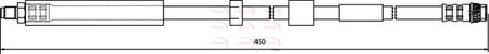Apec HOS3584 Brake Hose - 1