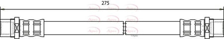 Apec HOS3601 Brake Hose - 1
