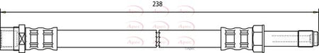 Apec HOS3602 Brake Hose - 1