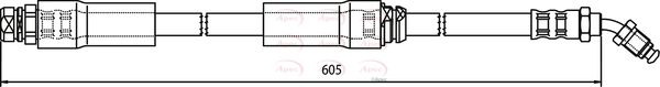 Apec HOS3607 Brake Hose - 1