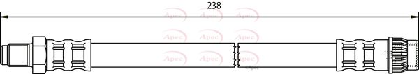 Apec HOS3616 Brake Hose - 1