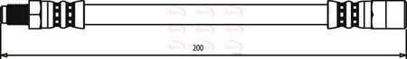 Apec HOS3628 Brake Hose - 1
