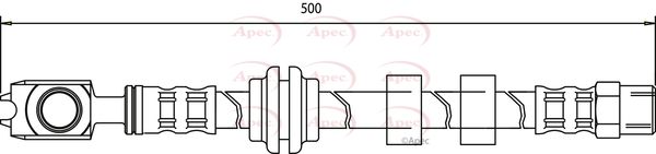 Apec HOS3634 Brake Hose - 1