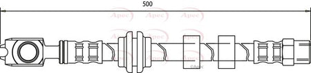 Apec HOS3634 Brake Hose - 1