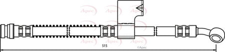 Apec HOS3648 Brake Hose - 1