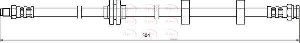 Apec HOS3657 Brake Hose - 1