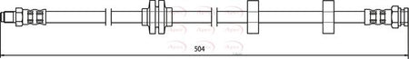 Apec HOS3657 Brake Hose - 1