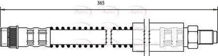 Apec HOS3680 Brake Hose - 1