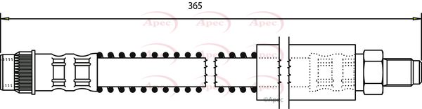 Apec HOS3680 Brake Hose - 1