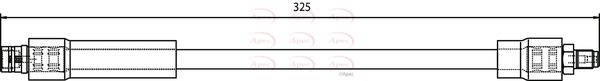 Apec HOS3686 Brake Hose - 1