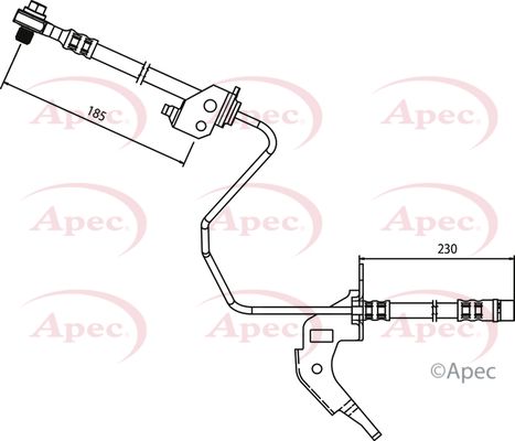Apec HOS3688 Brake Hose - 1