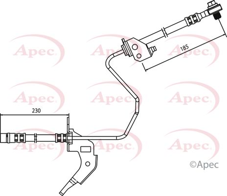 Apec HOS3689 Brake Hose - 1