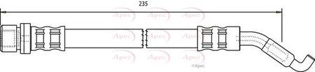 Apec HOS3697 Brake Hose - 1