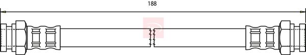 Apec HOS3698 Brake Hose - 1