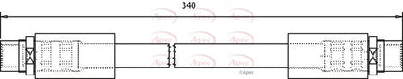 Apec HOS3701 Brake Hose - 1