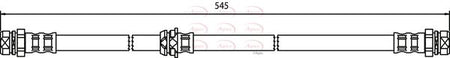 Apec HOS3703 Brake Hose - 1