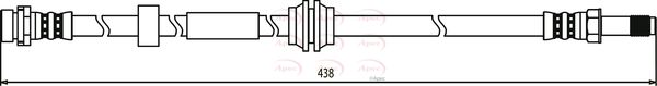 Apec HOS3704 Brake Hose - 1