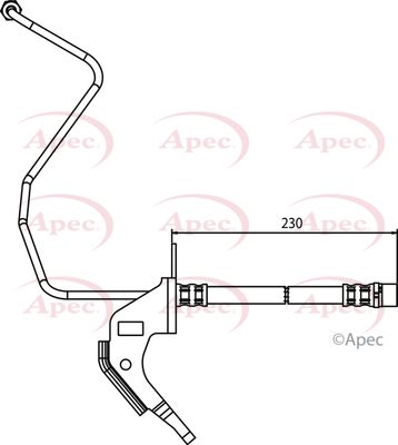 Apec HOS3707 Brake Hose - 1