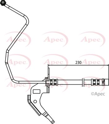 Apec HOS3708 Brake Hose - 1