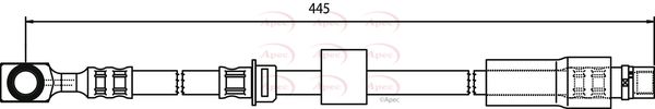Apec HOS3709 Brake Hose - 1