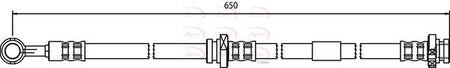 Apec HOS3714 Brake Hose - 1