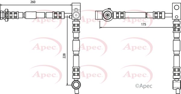 Apec HOS3715 Brake Hose - 1
