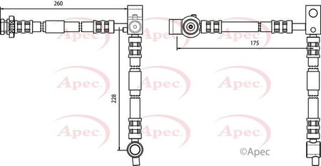 Apec HOS3715 Brake Hose - 1