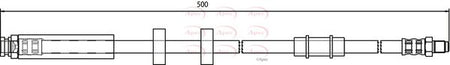Apec HOS3718 Brake Hose - 1