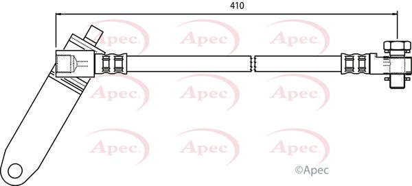 Apec HOS3726 Brake Hose - 1
