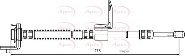 Apec HOS3730 Brake Hose - 1