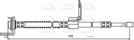 Apec HOS3730 Brake Hose - 1